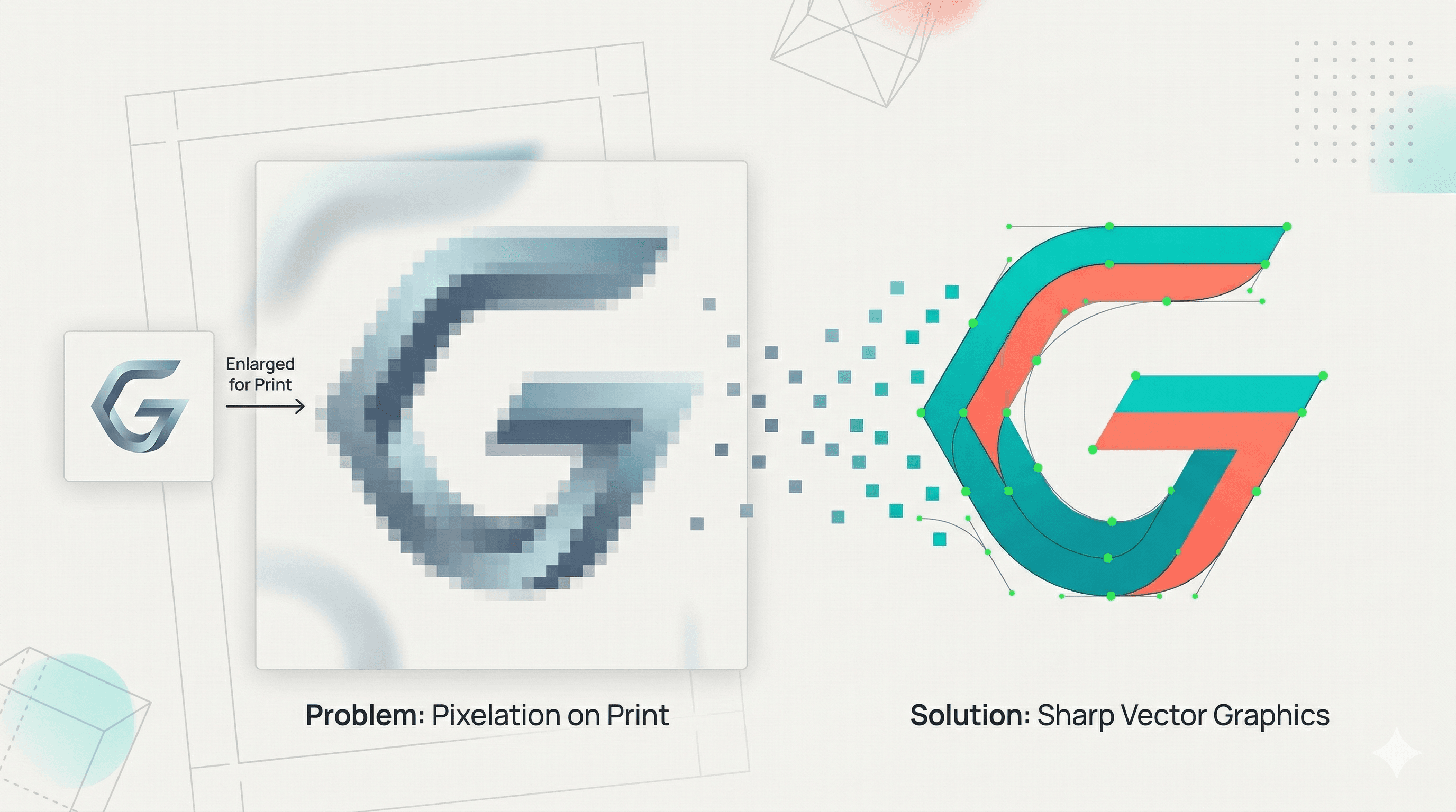 Why does my logo get pixelated when I print it?