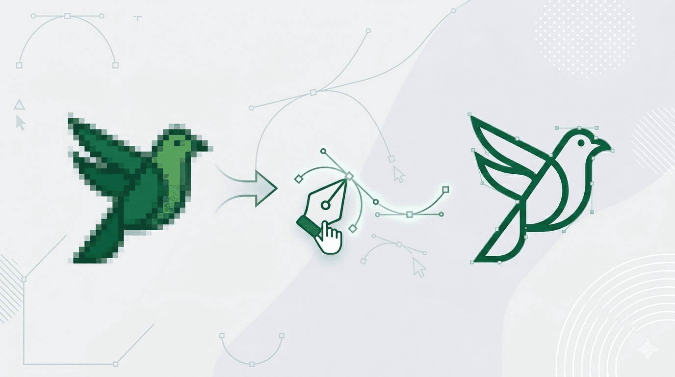 How to convert a logo from raster to vector